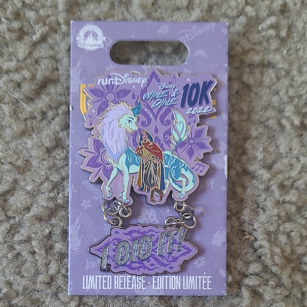 Rundisney Disneyworld 50th Raya Dragon 10K 2022 Pin